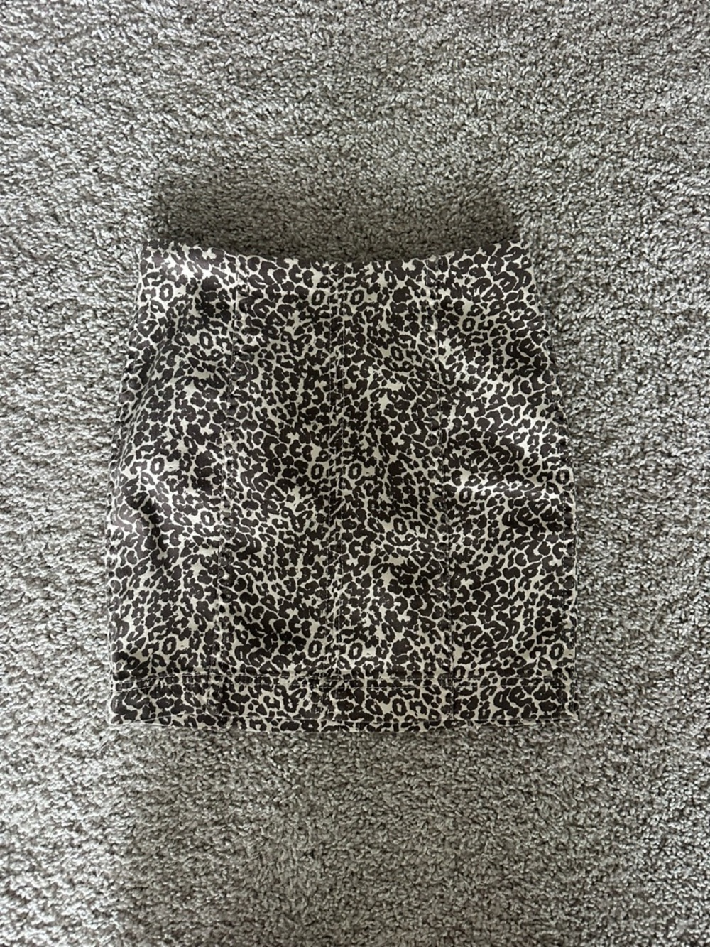 Free People Leopard-Print Mini Skirt in Brown and Cream